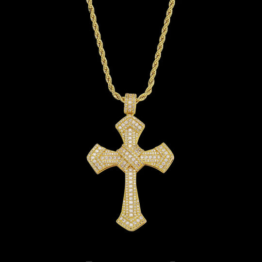 Iced Out Cross Pendant BigBagBling