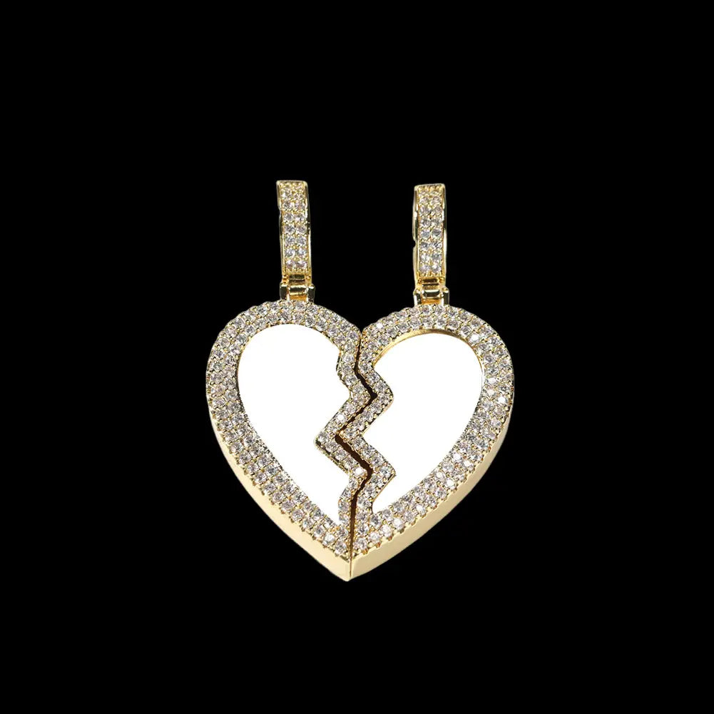 Iced Out Custom Magnetic attraction Picture Pendant BigBagBling