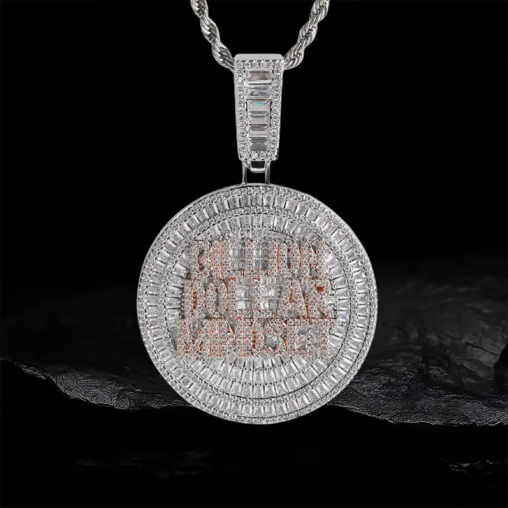 Iced Out Disc letter Pendant BigBagBling