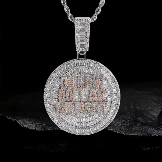 Iced Out Disc letter Pendant BigBagBling