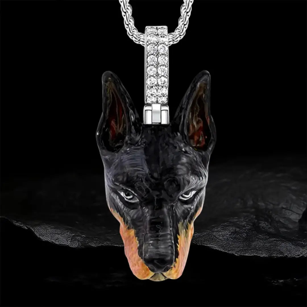 Iced Out Doberman Pendant BigBagBling