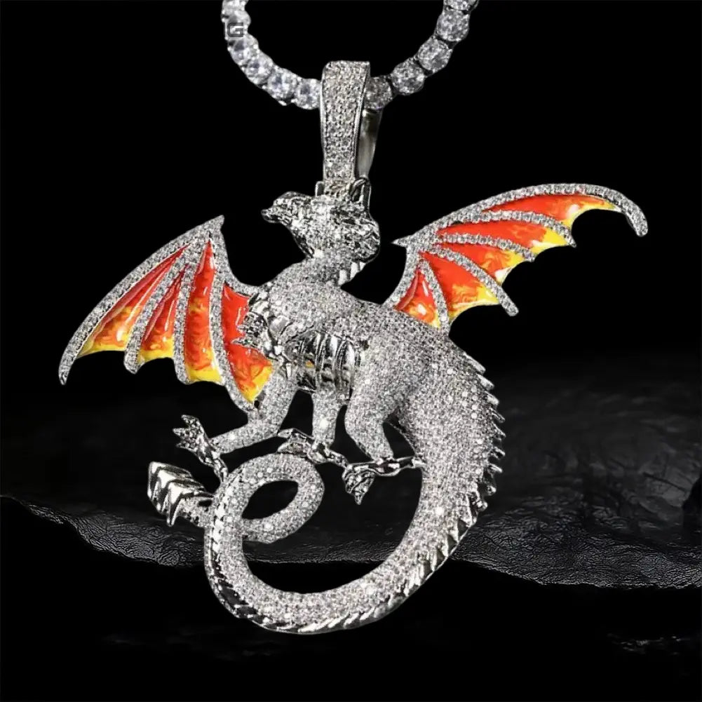 Iced Out Dragon Pendant BigBagBling