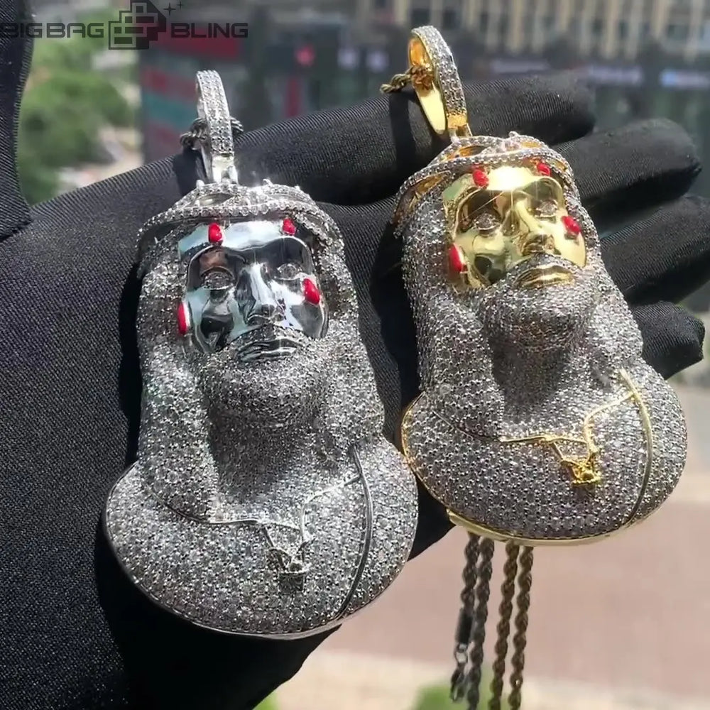 Iced Out Dripping Jesus Pendant BigBagBling