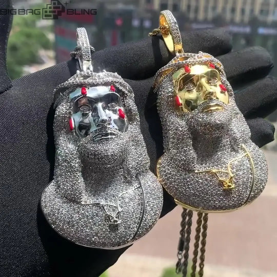 Iced Out Dripping Jesus Pendant BigBagBling