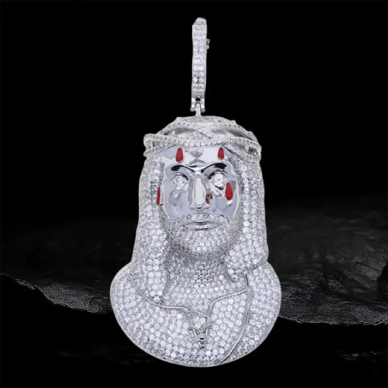 Iced Out Dripping Jesus Pendant BigBagBling