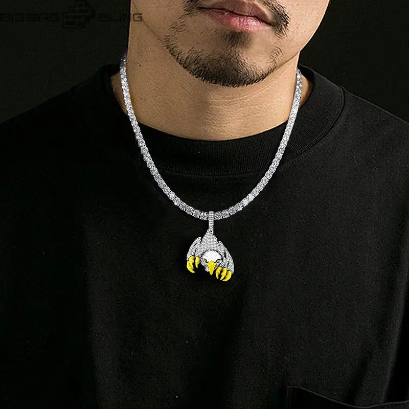 Iced Out Eagle Pendant BigBagBling