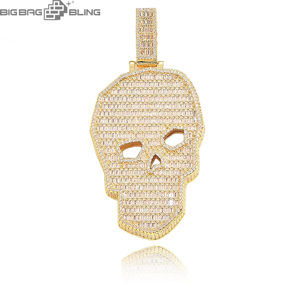 Iced Out Extra-large skull Pendant BigBagBling