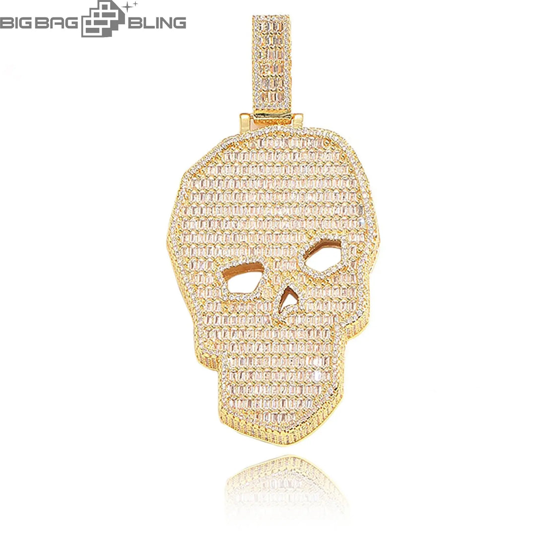 Iced Out Extra-large skull Pendant BigBagBling