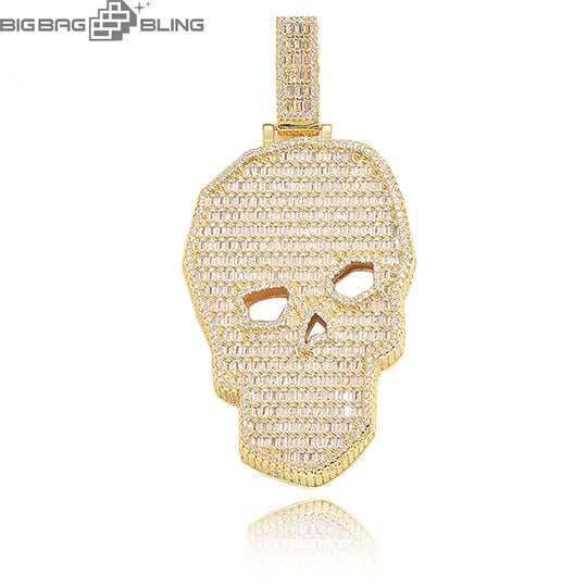 Iced Out Extra-large skull Pendant BigBagBling