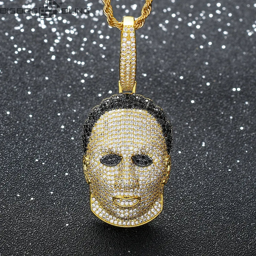 Iced Out Friday the 13th Villain Face Pendant BigBagBling