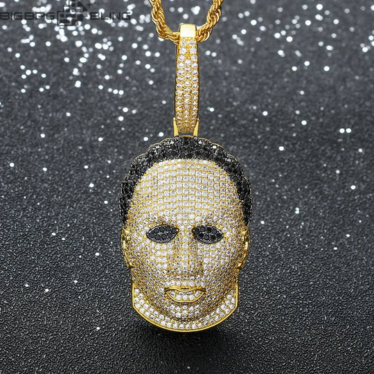 Iced Out Friday the 13th Villain Face Pendant BigBagBling