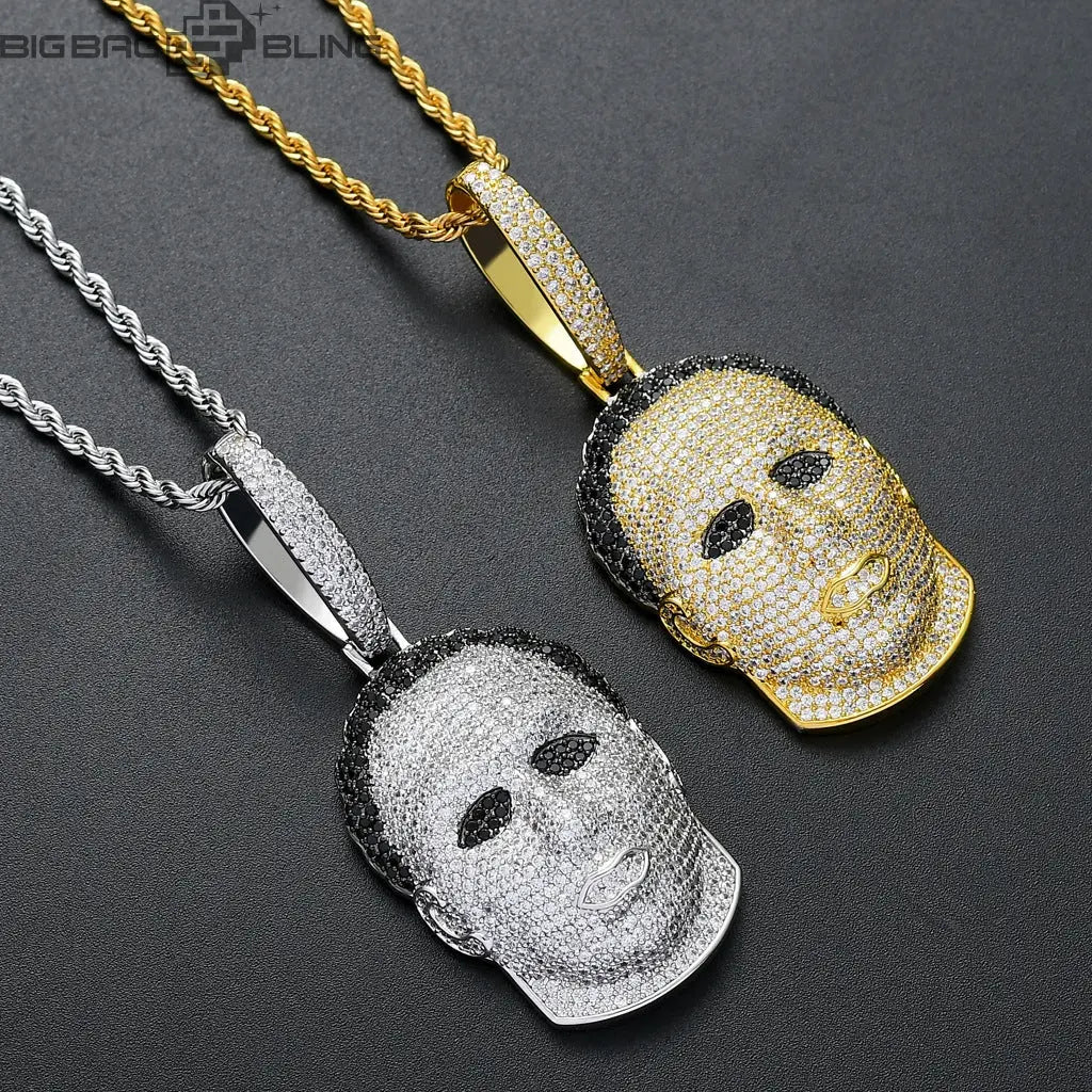 Iced Out Friday the 13th Villain Face Pendant BigBagBling