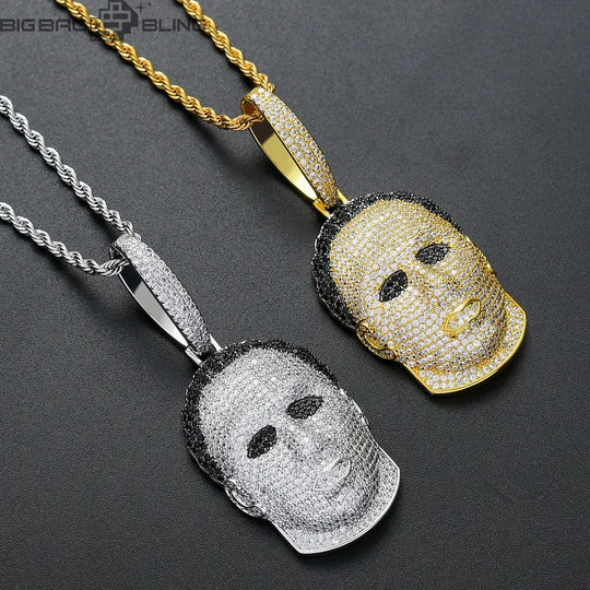 Iced Out Friday the 13th Villain Face Pendant BigBagBling
