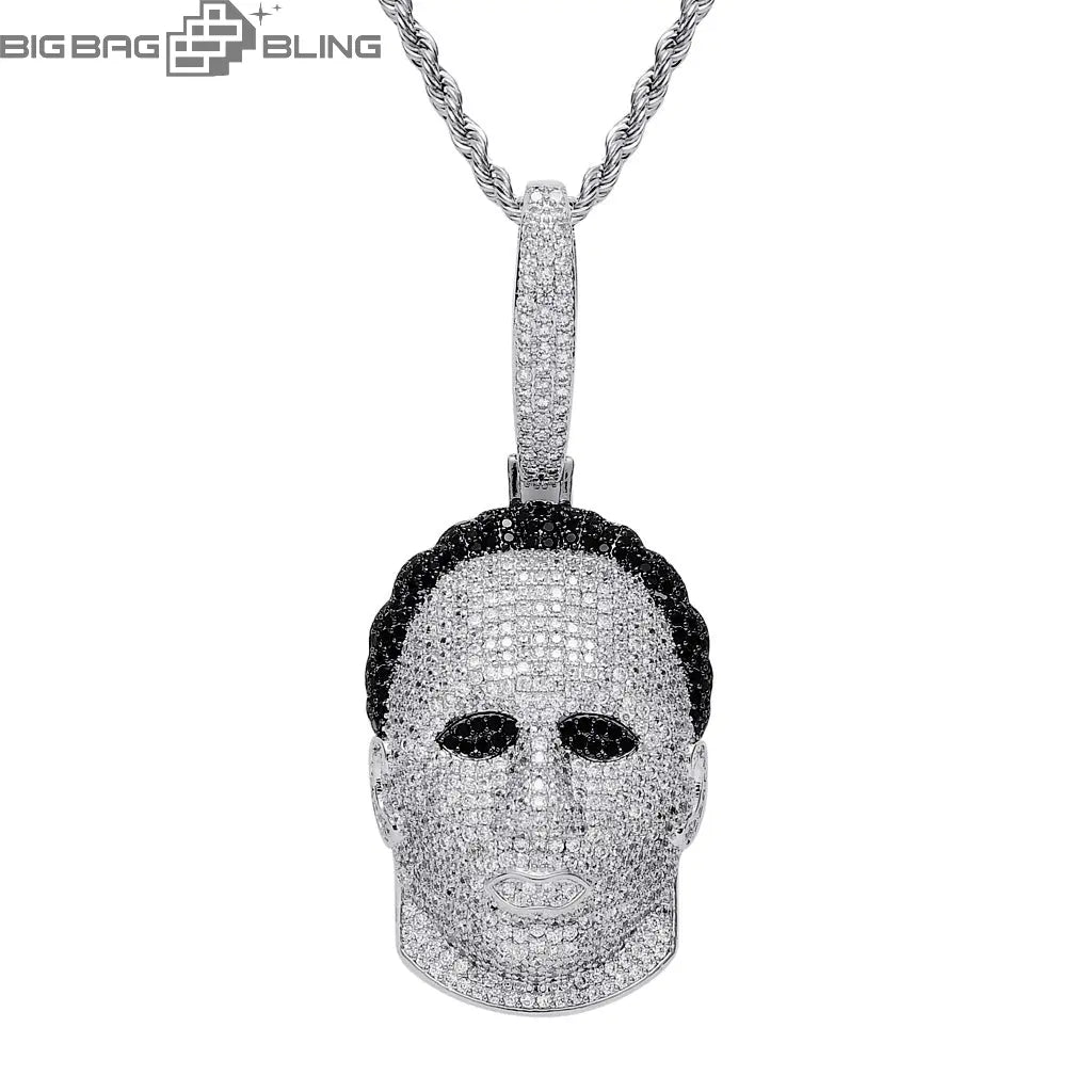 Iced Out Friday the 13th Villain Face Pendant BigBagBling