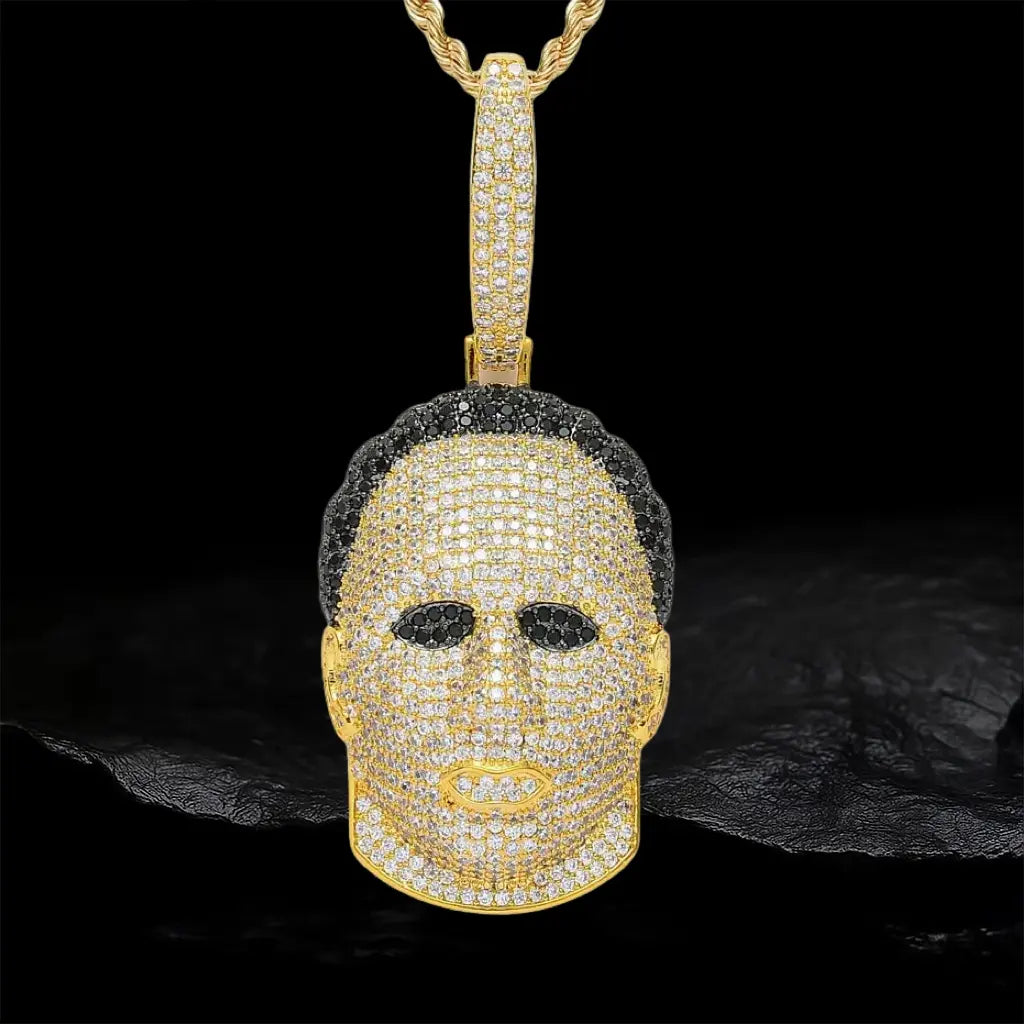 Iced Out Friday the 13th Villain Face Pendant BigBagBling