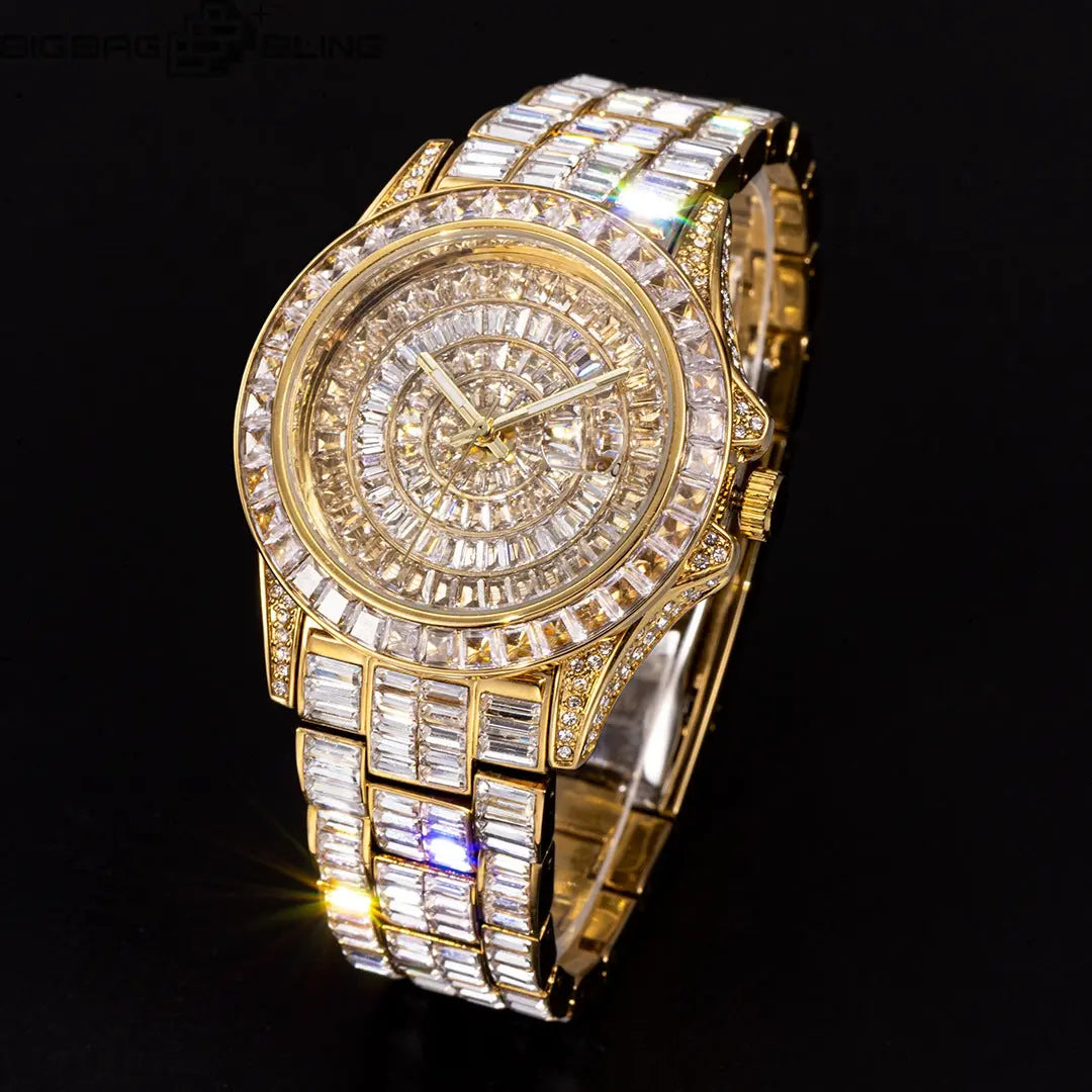 Iced Out Full diamond waterproof Watch BigBagBling