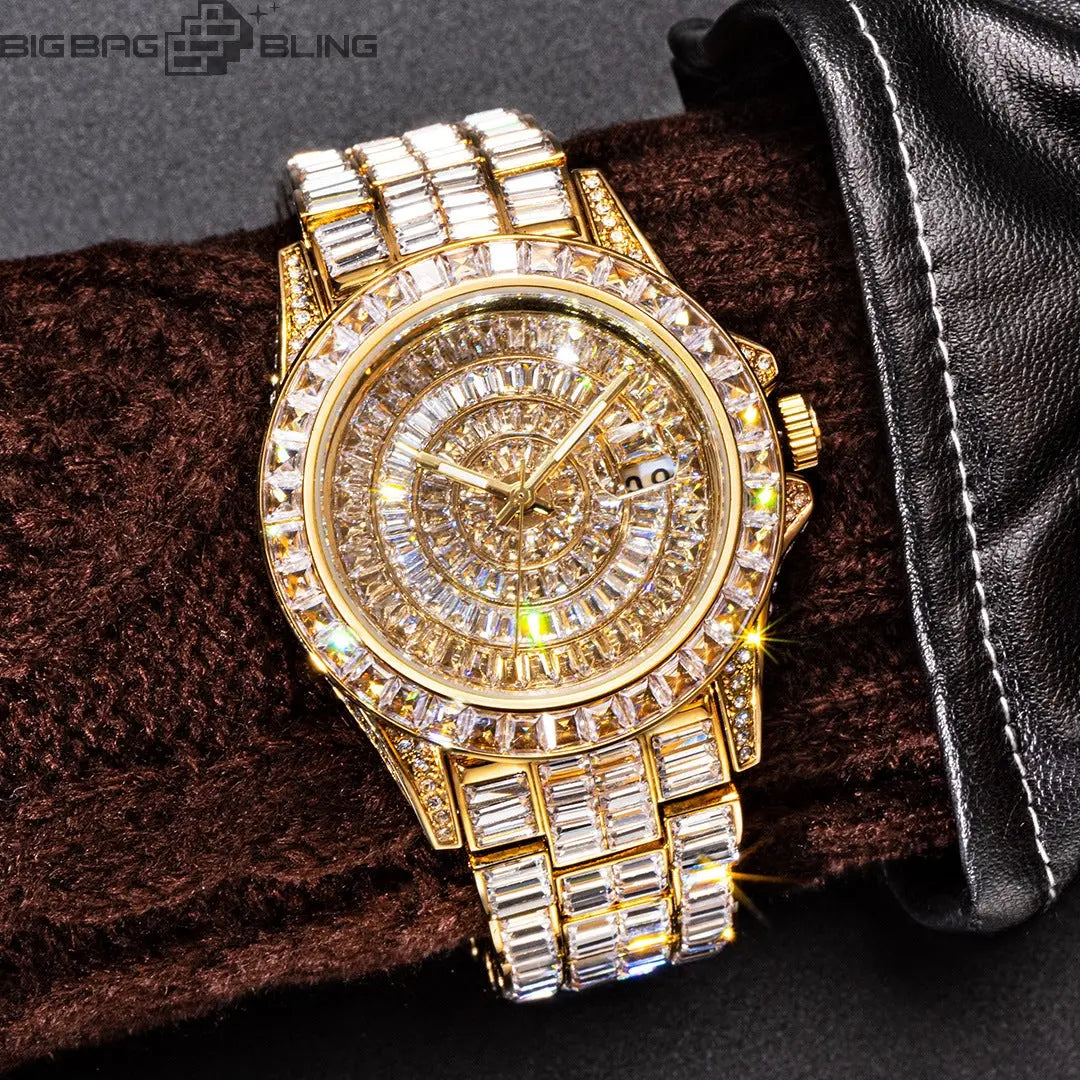Iced Out Full diamond waterproof Watch BigBagBling