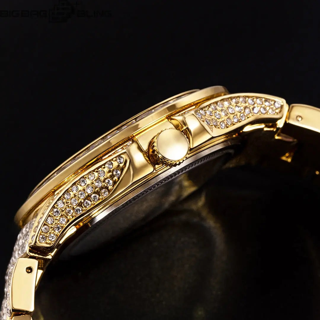 Iced Out Full diamond waterproof Watch BigBagBling
