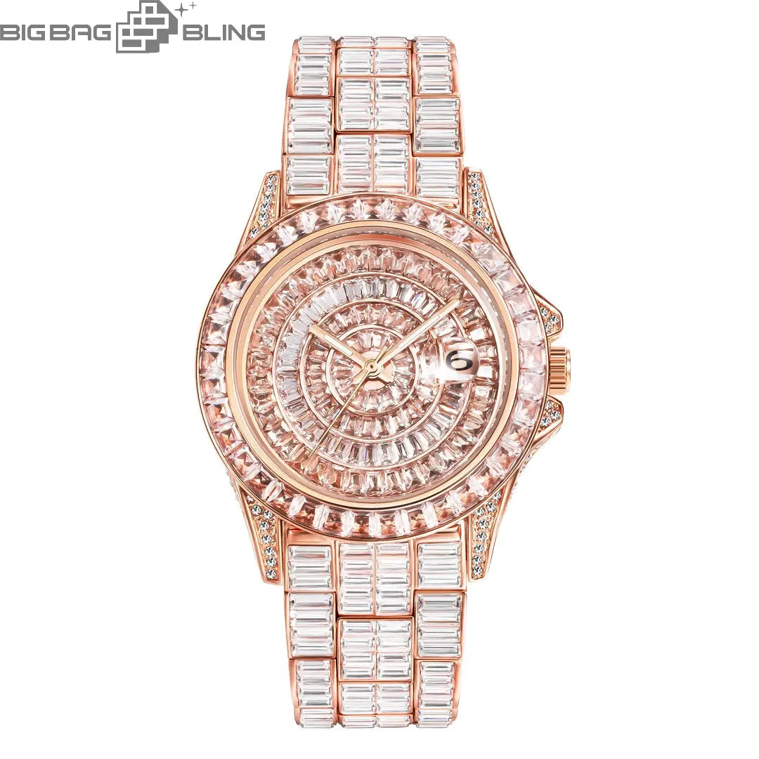 Iced Out Full diamond waterproof Watch BigBagBling