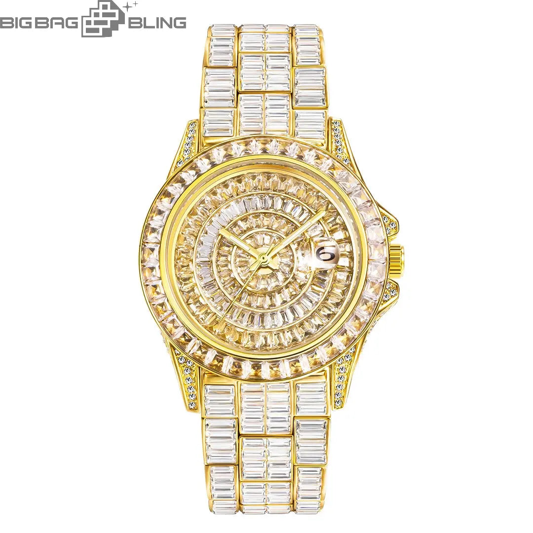 Iced Out Full diamond waterproof Watch BigBagBling