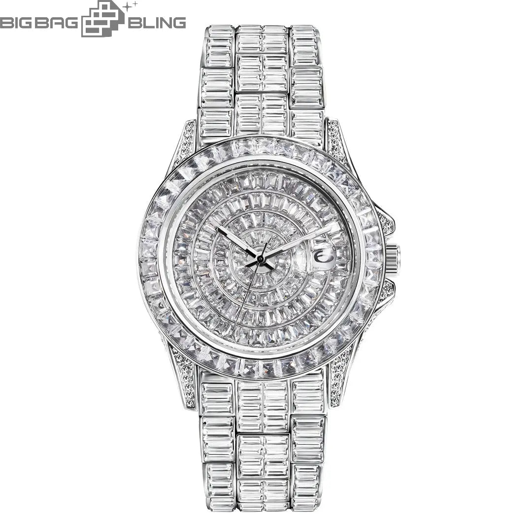 Iced Out Full diamond waterproof Watch BigBagBling