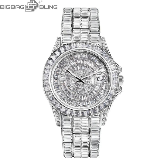 Iced Out Full diamond waterproof Watch BigBagBling