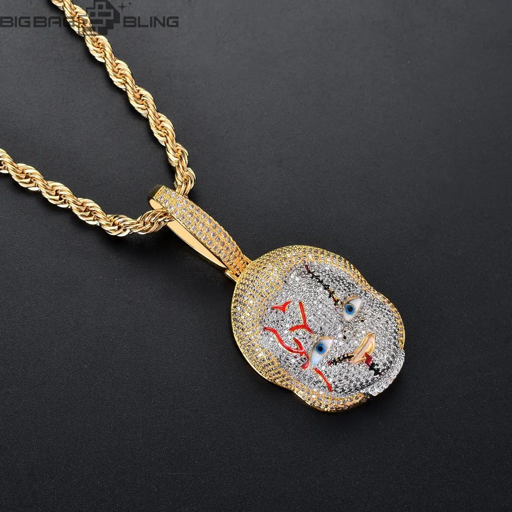 Iced Out Ghost Kid Pendant BigBagBling