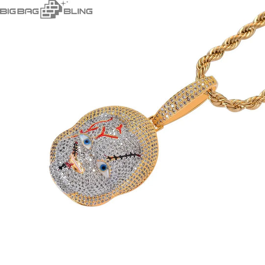 Iced Out Ghost Kid Pendant BigBagBling