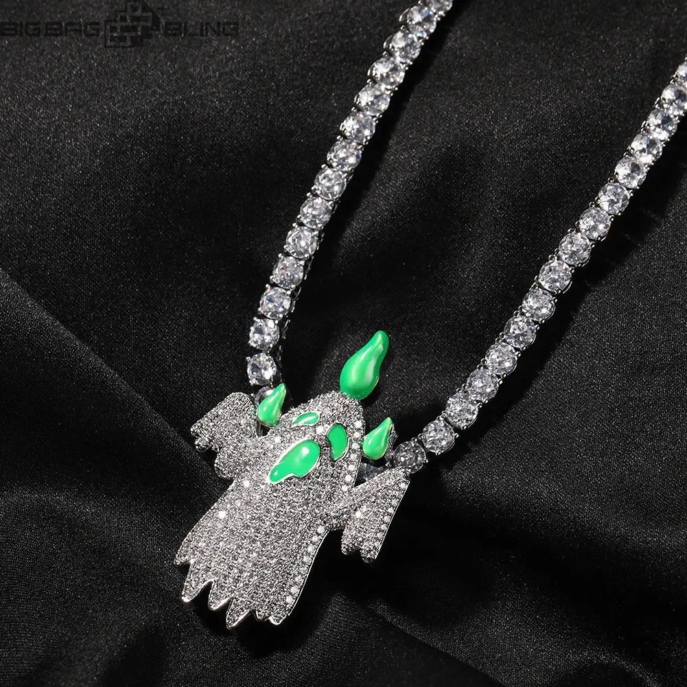 Iced Out Glow Phantom Pendant BigBagBling