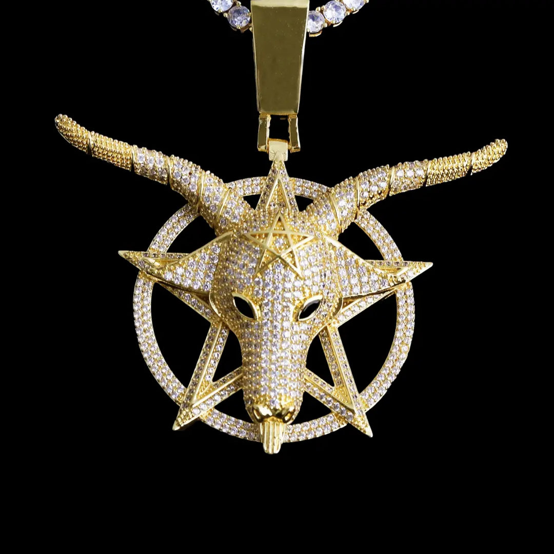 Iced Out Goat head Pendant BigBagBling