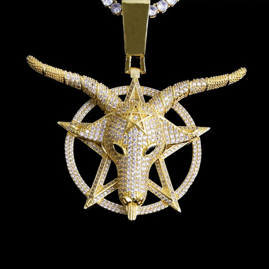 Iced Out Goat head Pendant BigBagBling