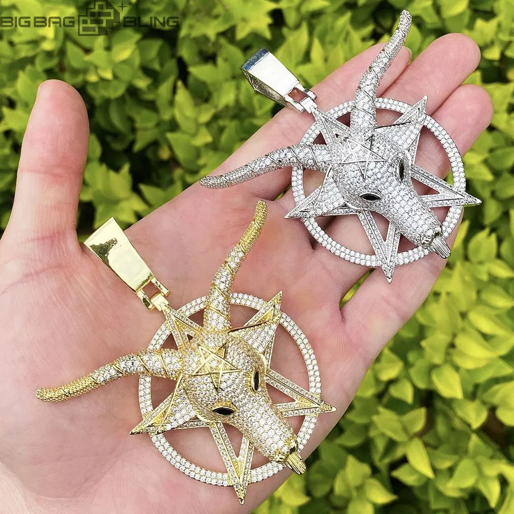 Iced Out Goat head Pendant BigBagBling