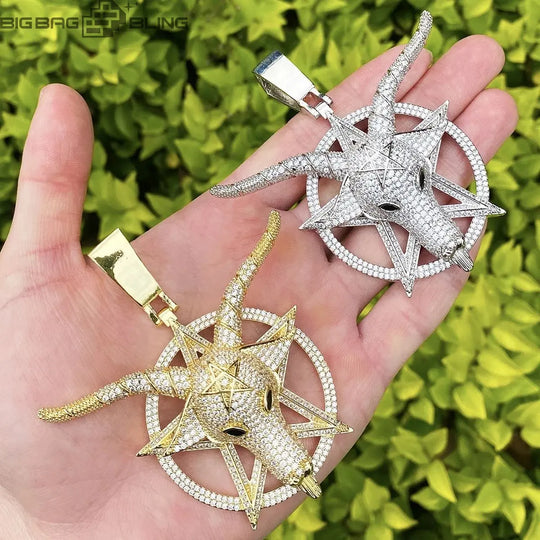 Iced Out Goat head Pendant BigBagBling