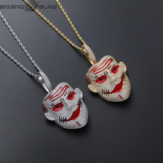 Iced Out Halloween Clown Pendant BigBagBling