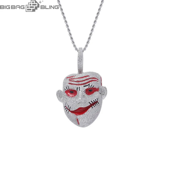 Iced Out Halloween Clown Pendant BigBagBling