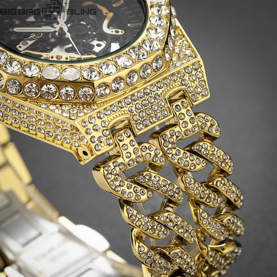Iced Out Hollowed-out Watch BigBagBling