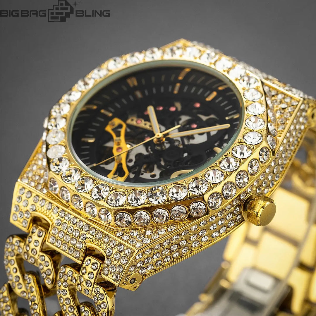 Iced Out Hollowed-out Watch BigBagBling