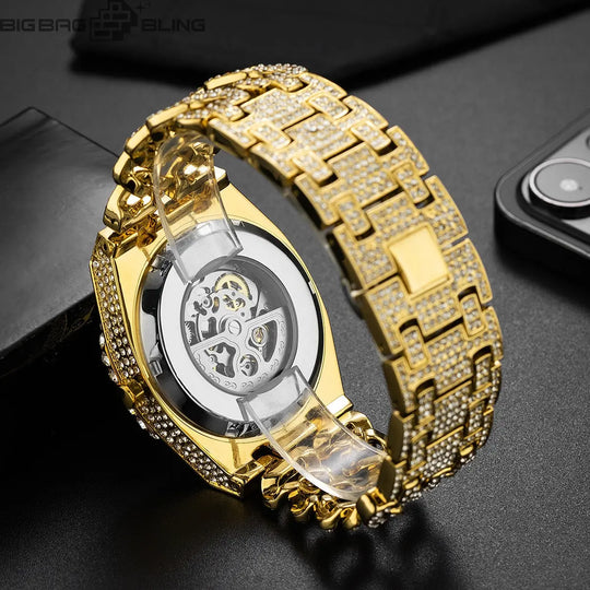 Iced Out Hollowed-out Watch BigBagBling