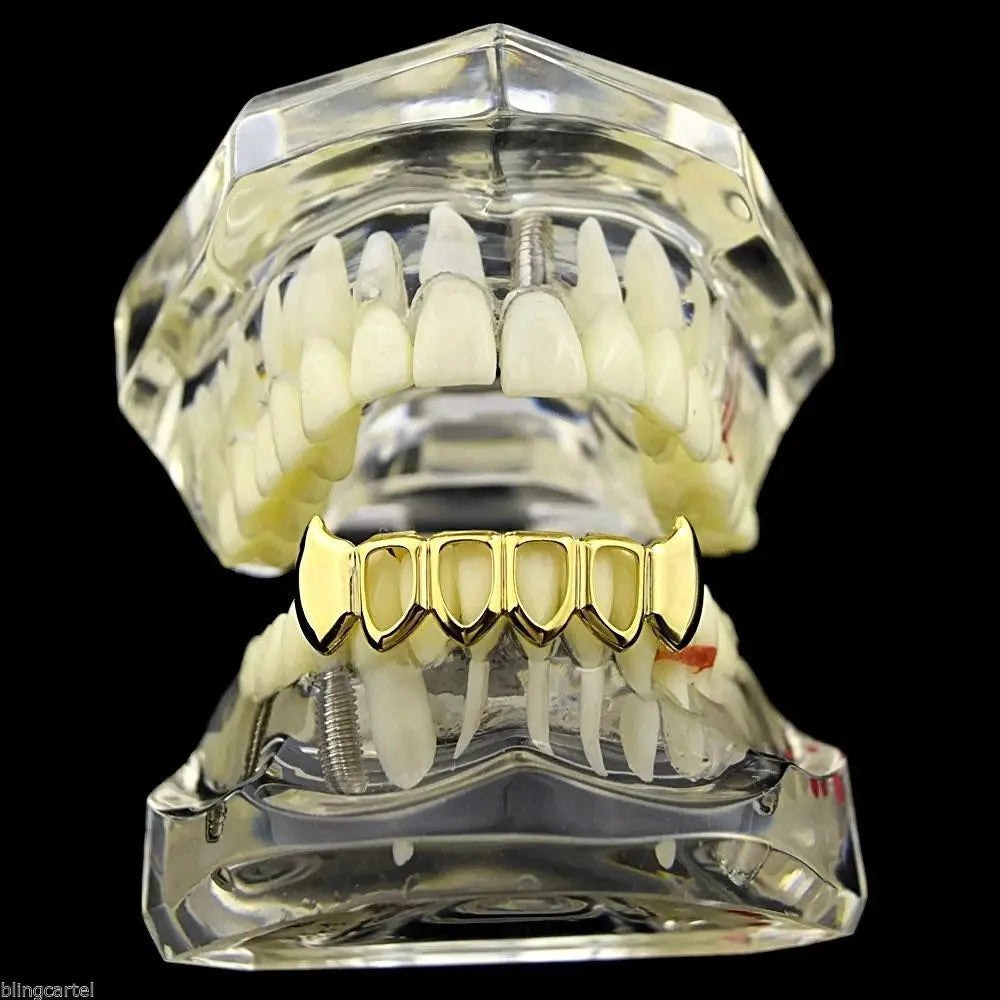 Iced Out Hollowed-out fangs Grillz BigBagBling