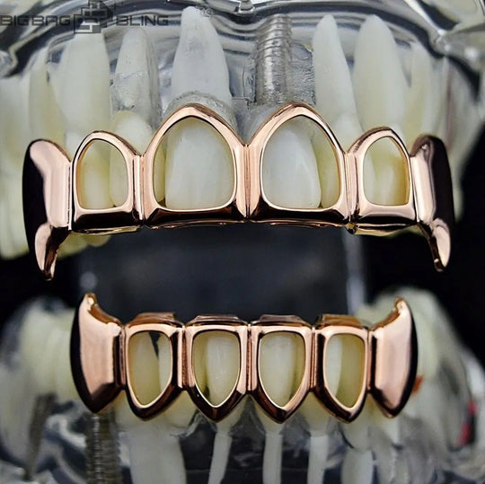 Iced Out Hollowed-out fangs Grillz BigBagBling