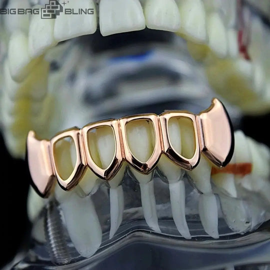 Iced Out Hollowed-out fangs Grillz BigBagBling