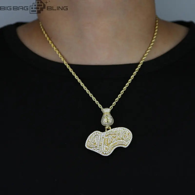 Iced Out Hustle Pendant BigBagBling