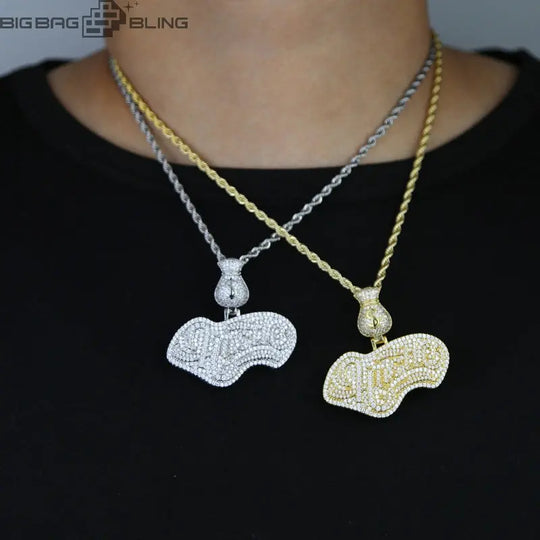 Iced Out Hustle Pendant BigBagBling