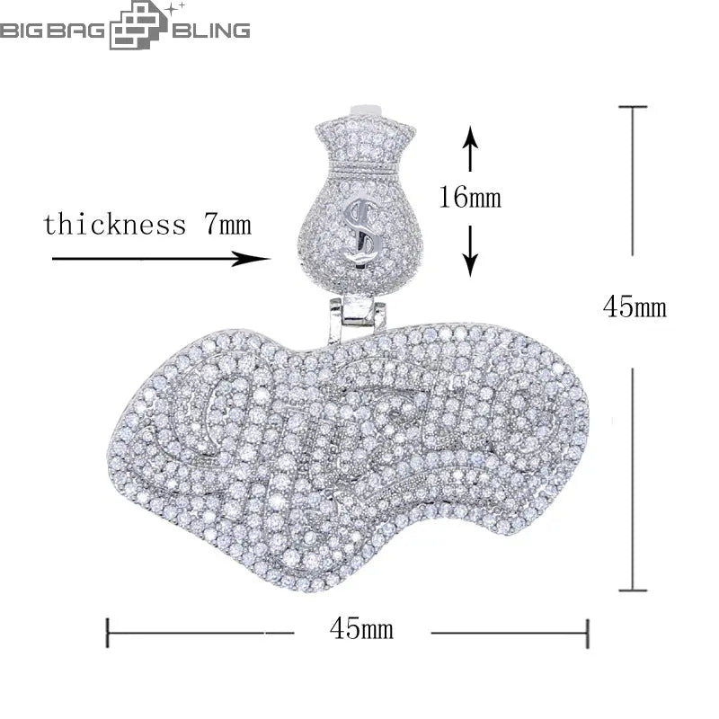 Iced Out Hustle Pendant BigBagBling