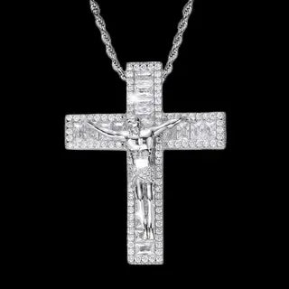 Iced Out Jesus Cross Pendant BigBagBling