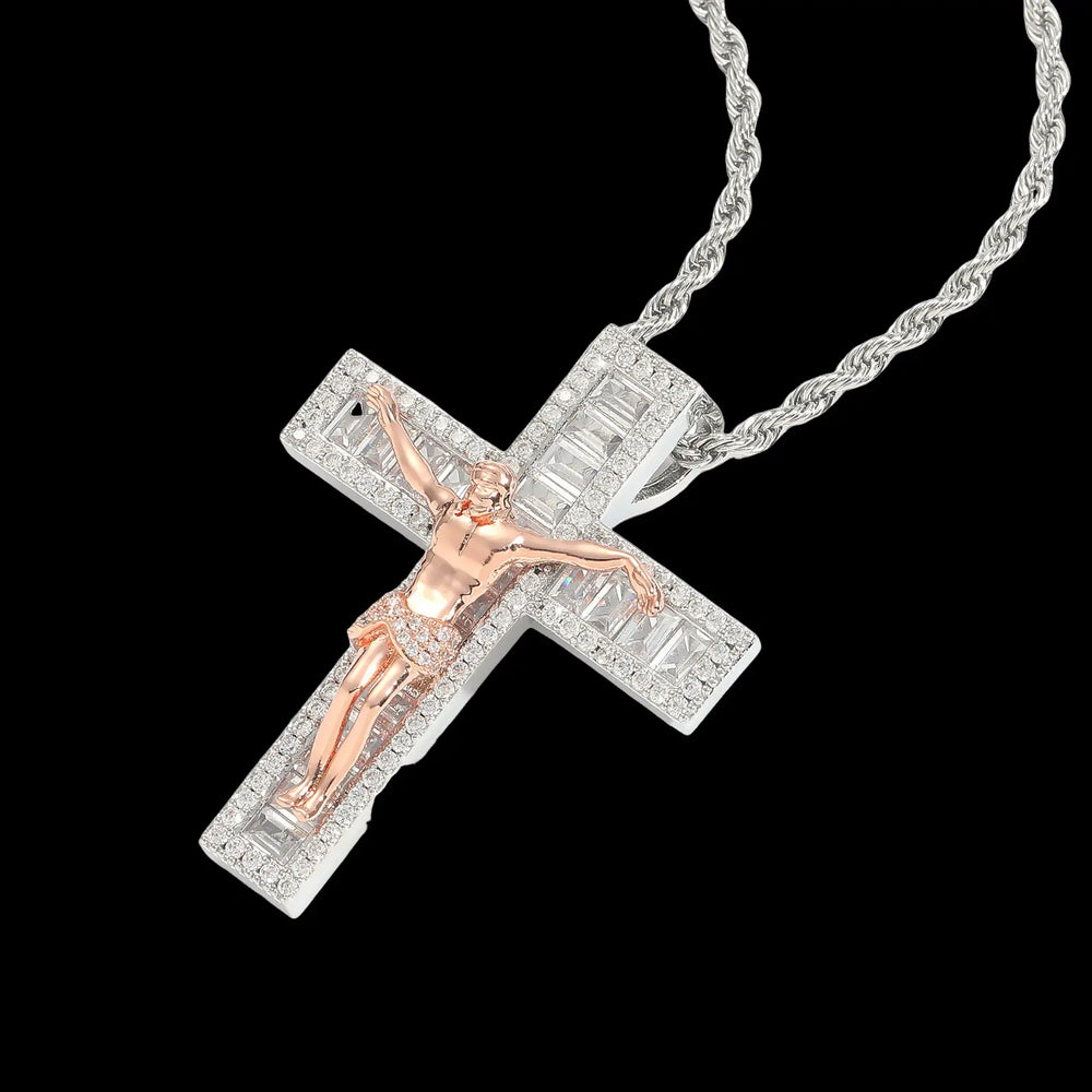 Iced Out Jesus Cross Pendant BigBagBling
