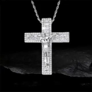 Iced Out Jesus Cross Pendant BigBagBling