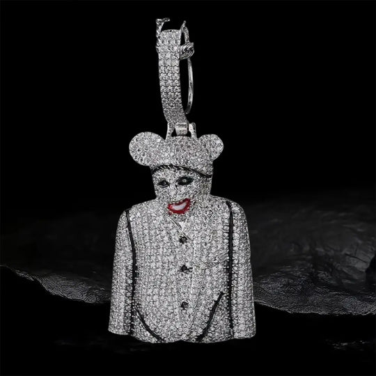 Iced Out Joker Half-Body Pendant BigBagBling