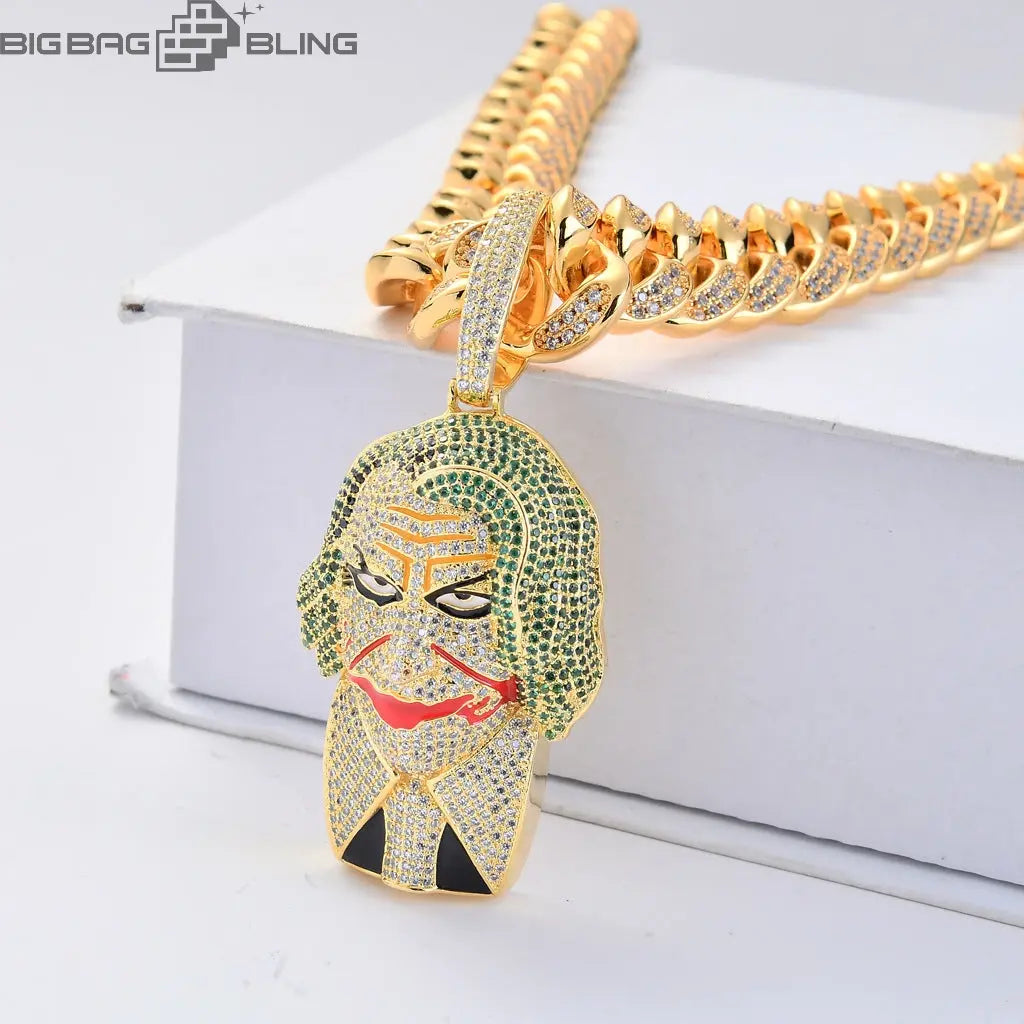 Iced Out Joker Pendant BigBagBling