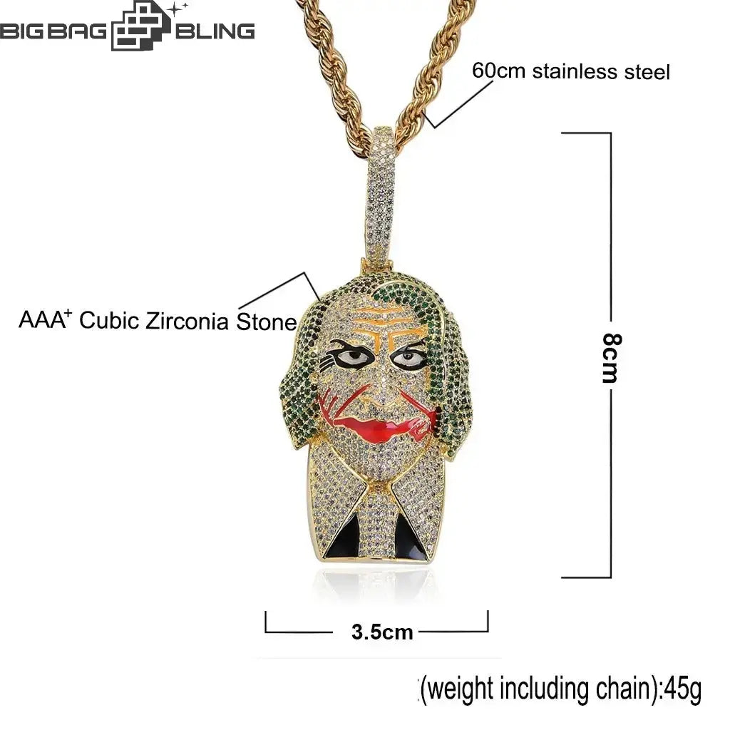 Iced Out Joker Pendant BigBagBling